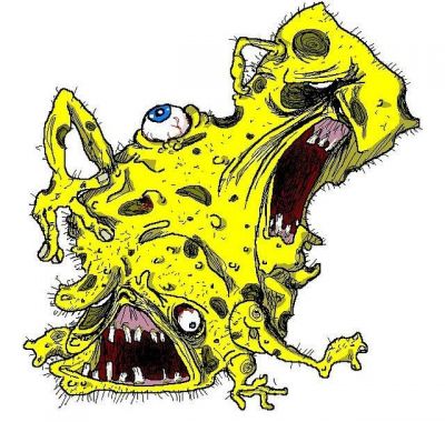 Sponge Bob zombie pants
