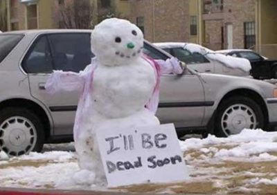 Death of a snowman
