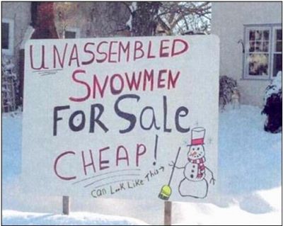 Unassembled Snowman
Cheap
