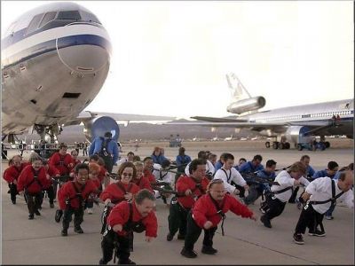 Eventually everyone agreed that "Midget Assisted Takeoff" was an idiotic idea
Oh well, there's always the possibility of yet another remake of  "The Wizard of Oz."
