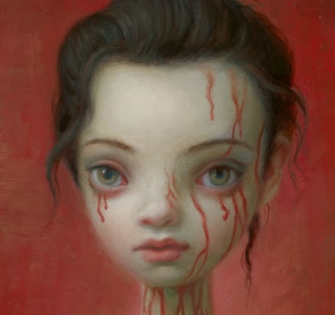 Bleeding Face
Or is it blood splattered?
